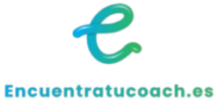 a blue and green logo of encuentra tu coach